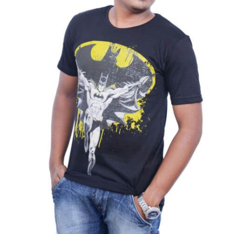 Burn Out-Batman Printed T-Shirt